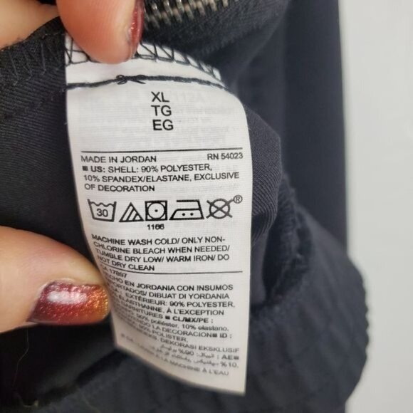 Old navy black pastel stripe active track jacket and sports bra set - Picture 7 of 11